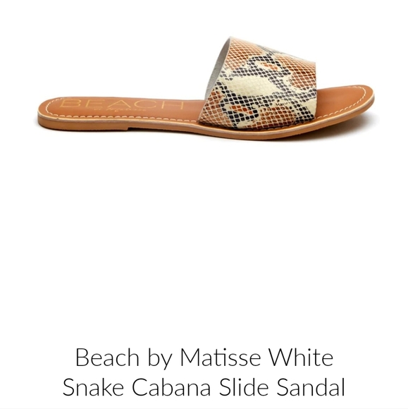 Beach by Matisse White Snake Cabana Slide Sandal - Picture 1 of 6